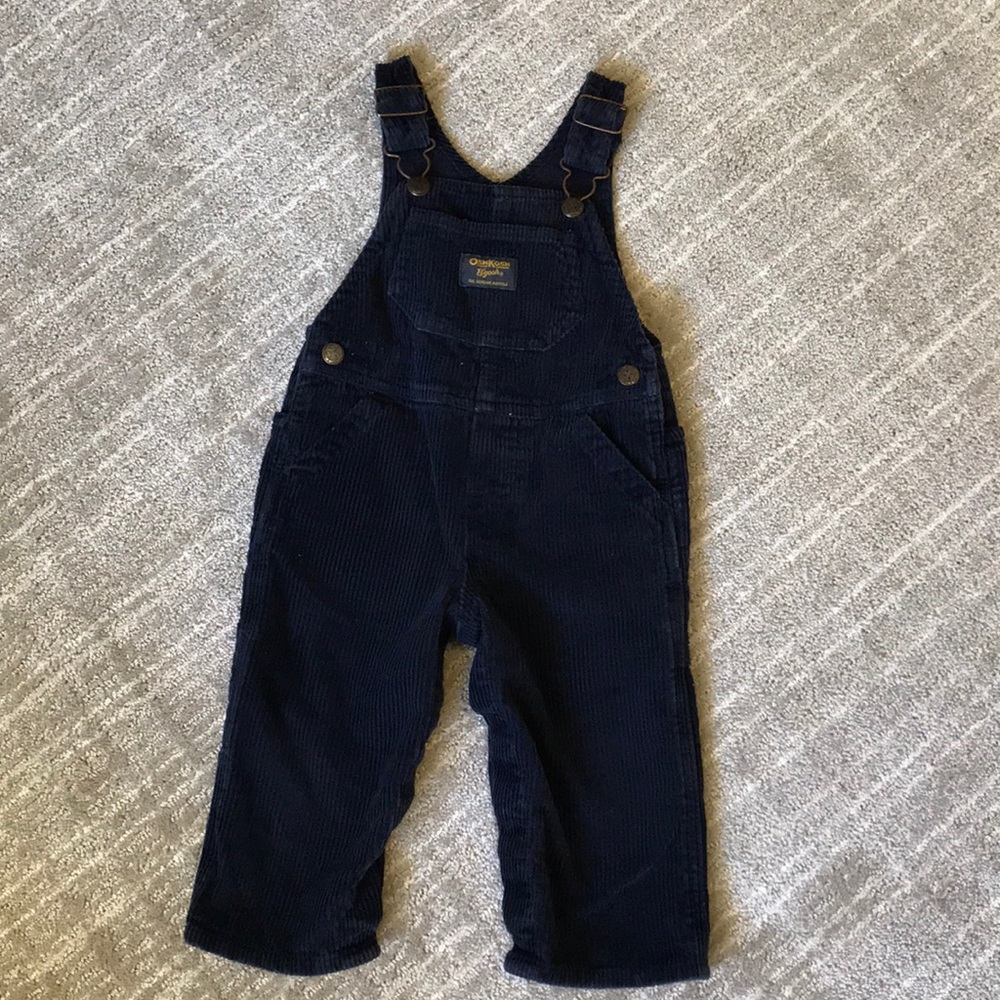 Navy Blue Corduroy Overalls